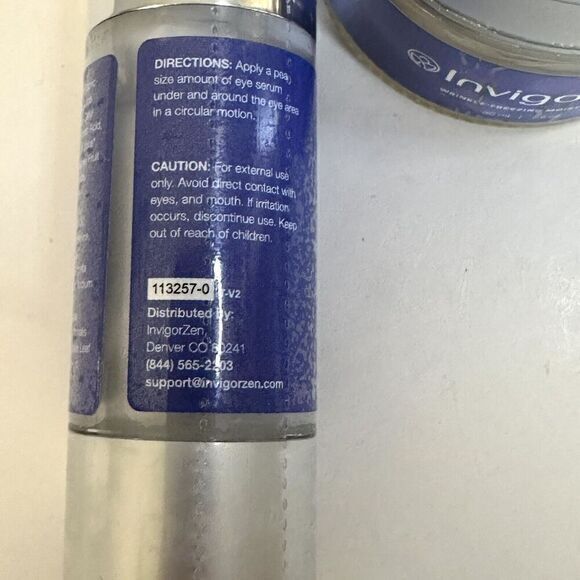 (NEW) InvigorZen Wrinkle Freezing Moisture Cream 1 Oz &Facial Serum .50 Oz - Picture 5 of 7
